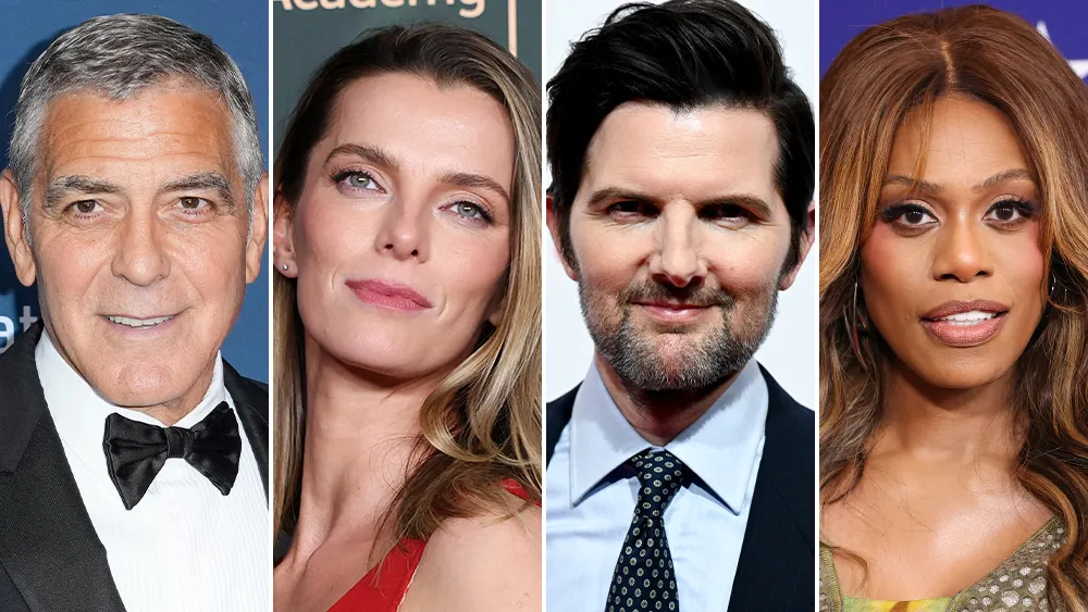 Imagem: Campanha de ‘Smear’: George Clooney, Betty Gilpin, Adam Scott e Laverne Cox se unem em arrecadação de fundos para as eleições de meio de mandato com peça política escrita por Clark Gregg