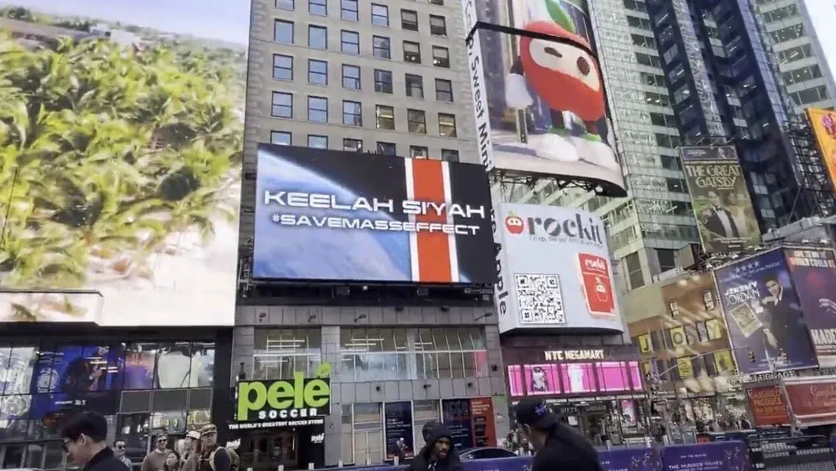 Imagem: Campanha de Fãs Save MASS EFFECT Ganha Outdoor em Nova York