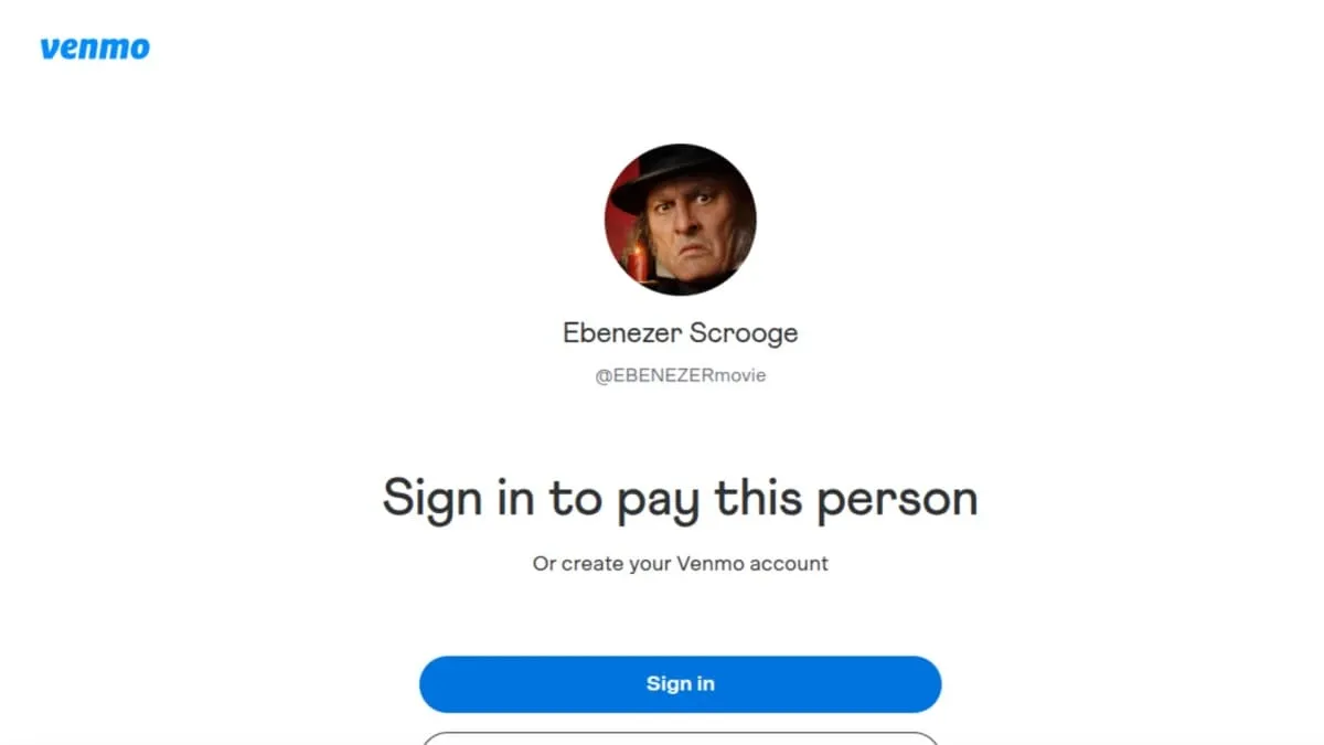 Imagem: O Ebenezer de Johnny Depp está distribuindo centavos no Venmo