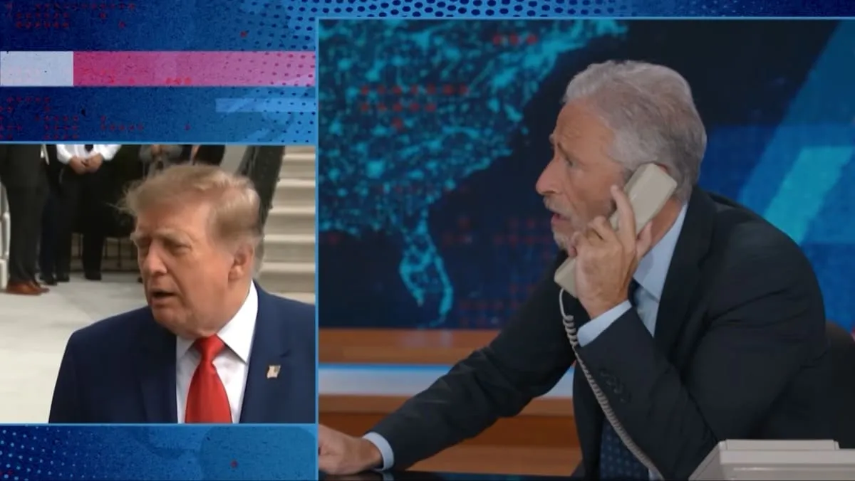 Imagem: Jon Stewart liga para o atendimento ao cliente da Starlink em nome da Ucrânia