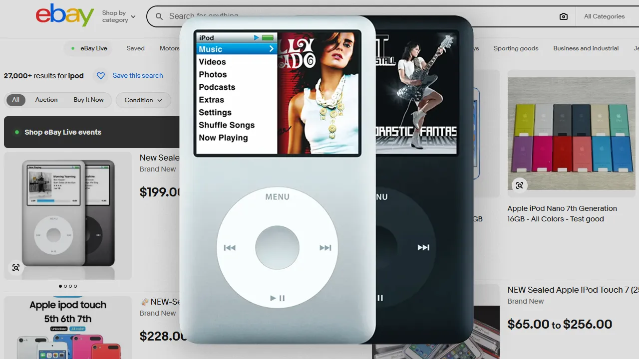 Imagem: 25 anos após o anúncio, pessoas ainda buscam iPods “a cada dois segundos” no eBay