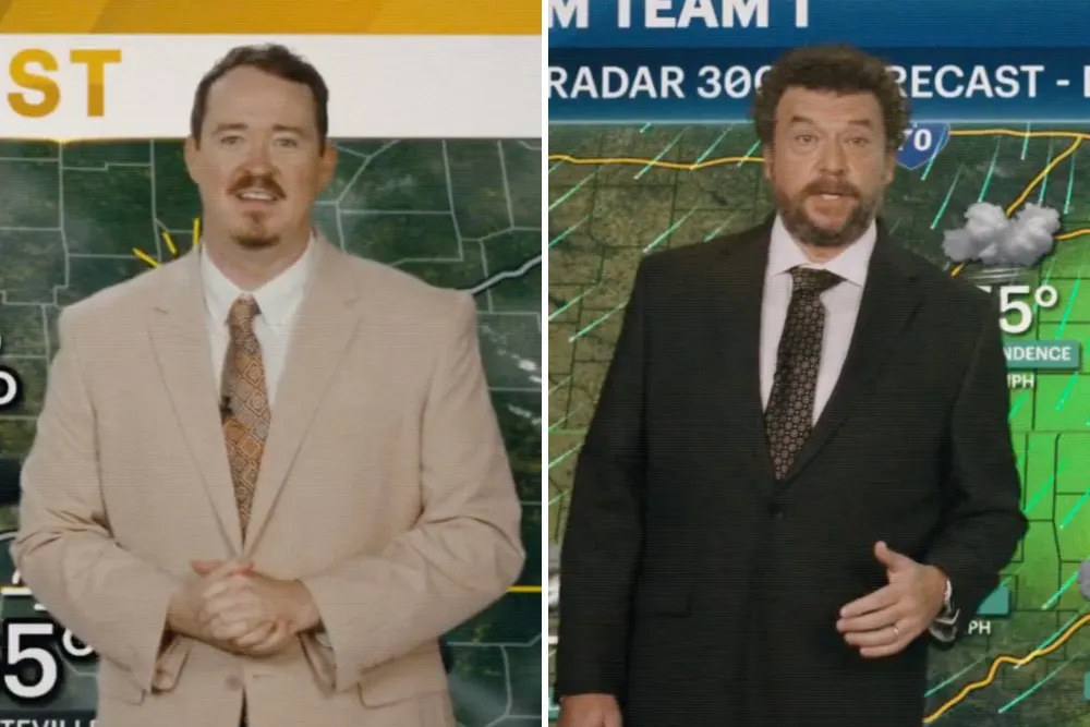 Imagem: Shane Gillis e Danny McBride são meteorologistas rivais em anúncio absurdo de 4 minutos da Kalshi (EXCLUSIVO)