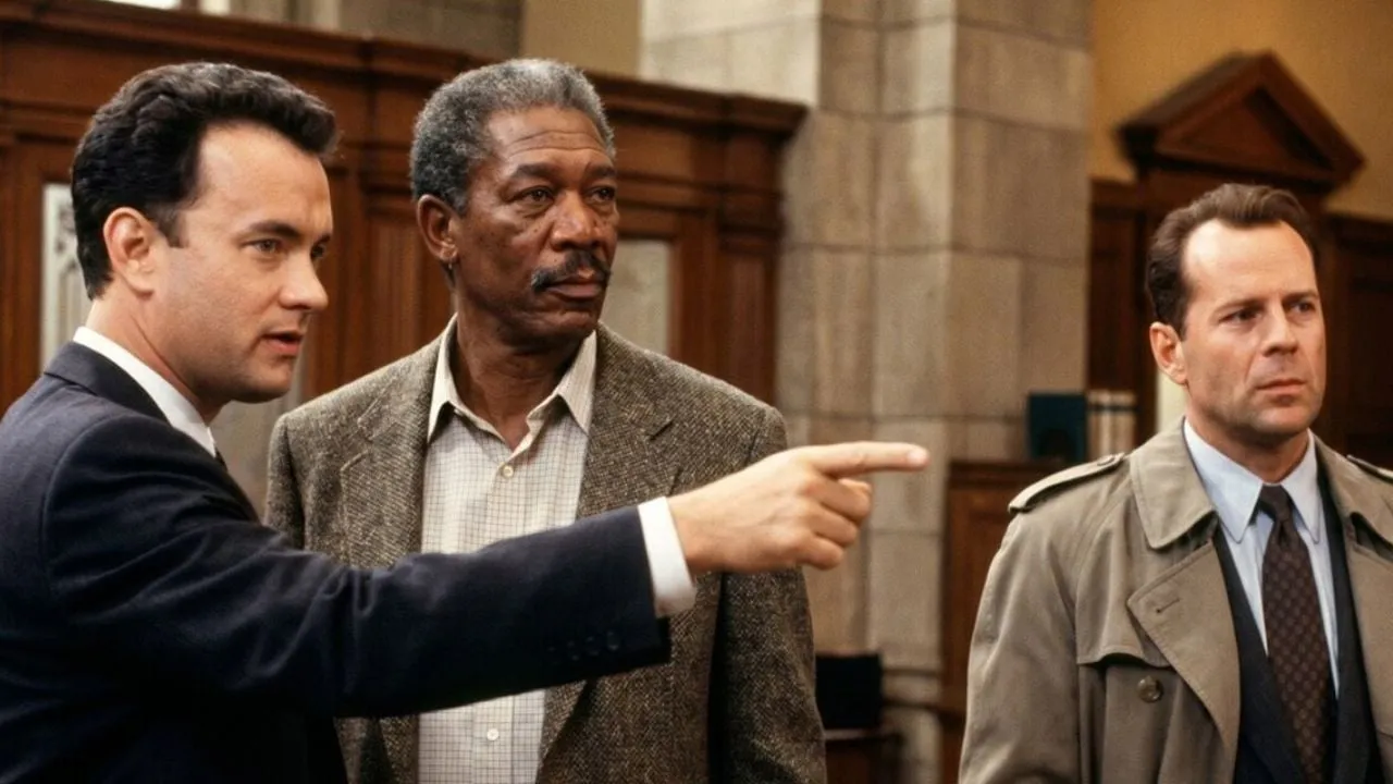 Imagen promocional: "Una pesadilla": Si pudiera, Morgan Freeman borraría de buena gana esta película con Bruce Willis y Tom Hanks